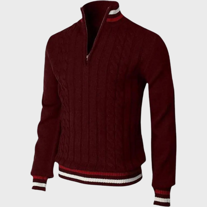 Herrarnas Halvdraget Tröja – Stilig Bekväm Andningsbar Smart Casual Långärmad Pullover