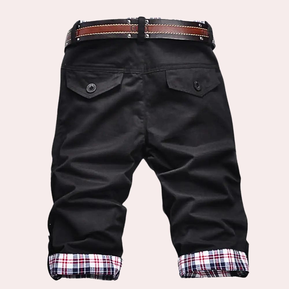 Herrens avslappnade passform cargo shorts casual streetwear sommarmode