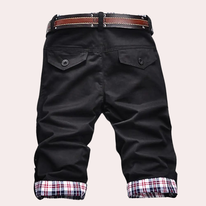 Herrens avslappnade passform cargo shorts casual streetwear sommarmode