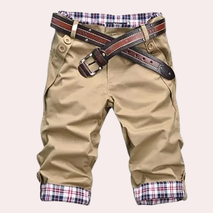 Herrens avslappnade passform cargo shorts casual streetwear sommarmode
