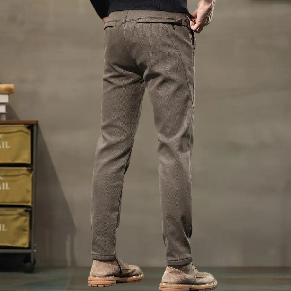 Herr Slim Fit Byxor Tapered Stretch Smart Vardagsbyxor