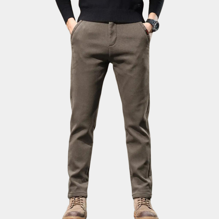 Herr Slim Fit Byxor Tapered Stretch Smart Vardagsbyxor
