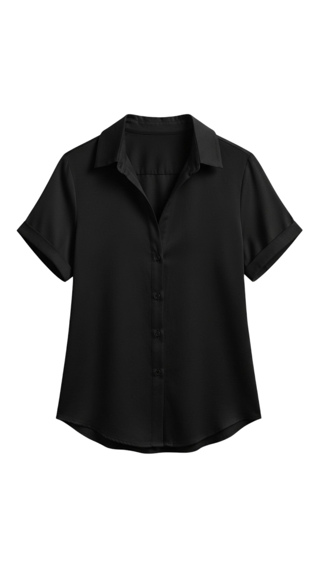 Kvinnors Kortärmad Knapp-up Skjorta – Avslappnad Smart Casual Stil för Varje Dag