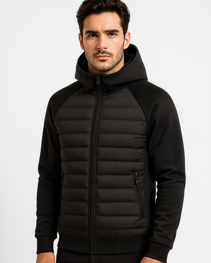 Herrarnas Hooded Hybrid Softshell Jacka – Lätt Höst Vinter Lager för Vardagligt Användande
