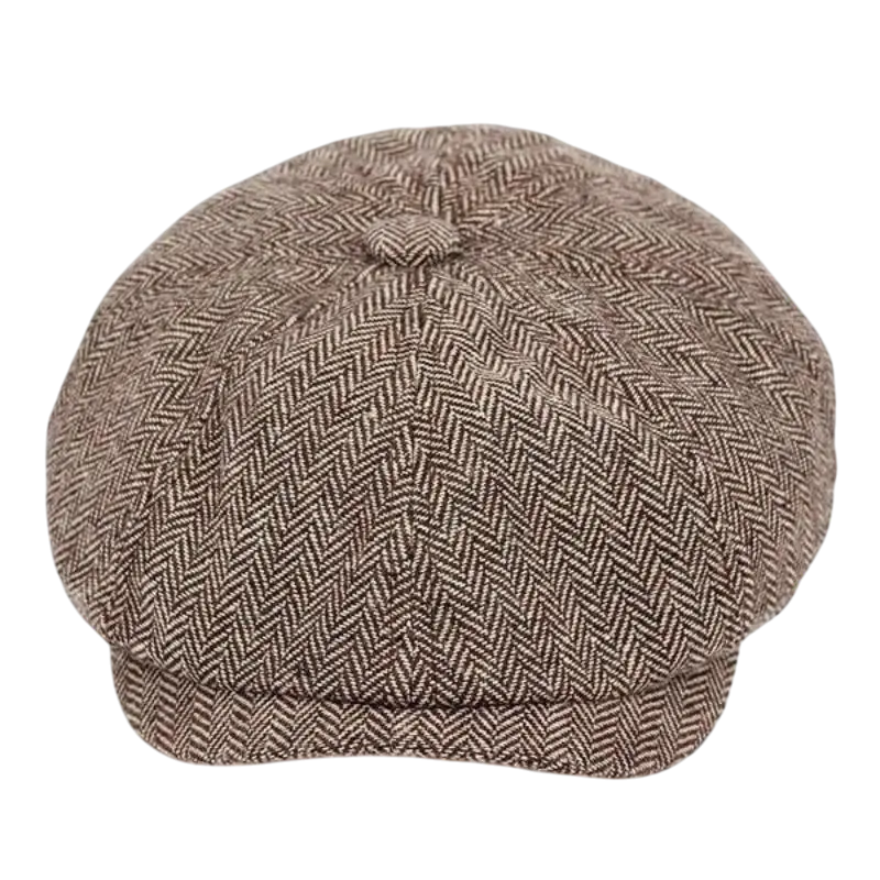Herr Herringbone Baker Boy Cap – Klassisk Ullhatt för Stad och Helgstil