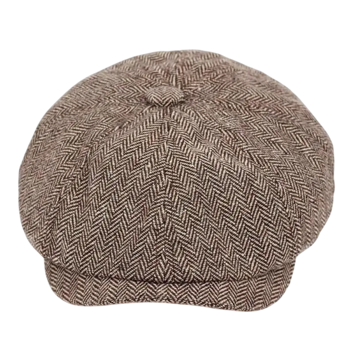 Herr Herringbone Baker Boy Cap – Klassisk Ullhatt för Stad och Helgstil