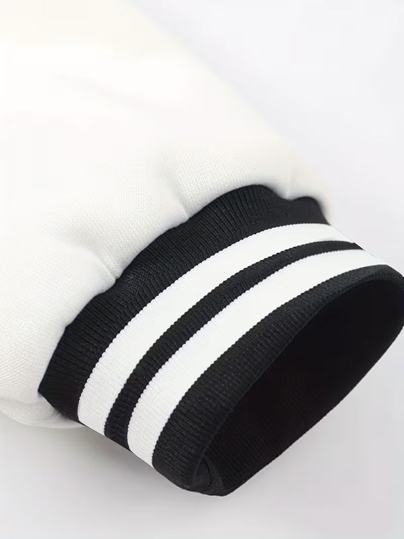 Herrars Färgblock Jacka – Avslappnad Baseballkrage Zip Up Lättviktig Höstjacka
