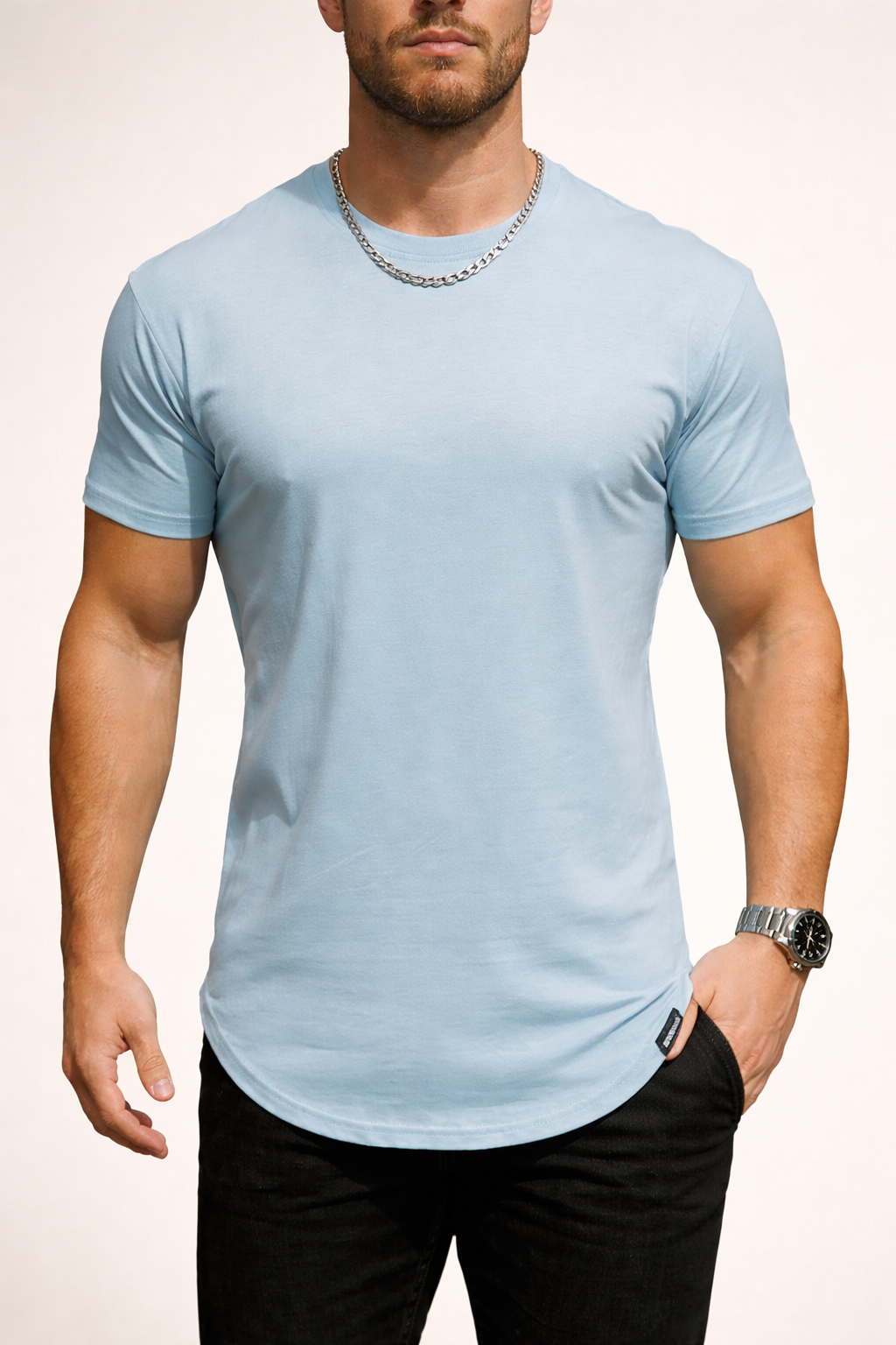 Herrars Essential Bomullsblandning T-shirt – Tidlös Stil &amp; Vardagskomfort