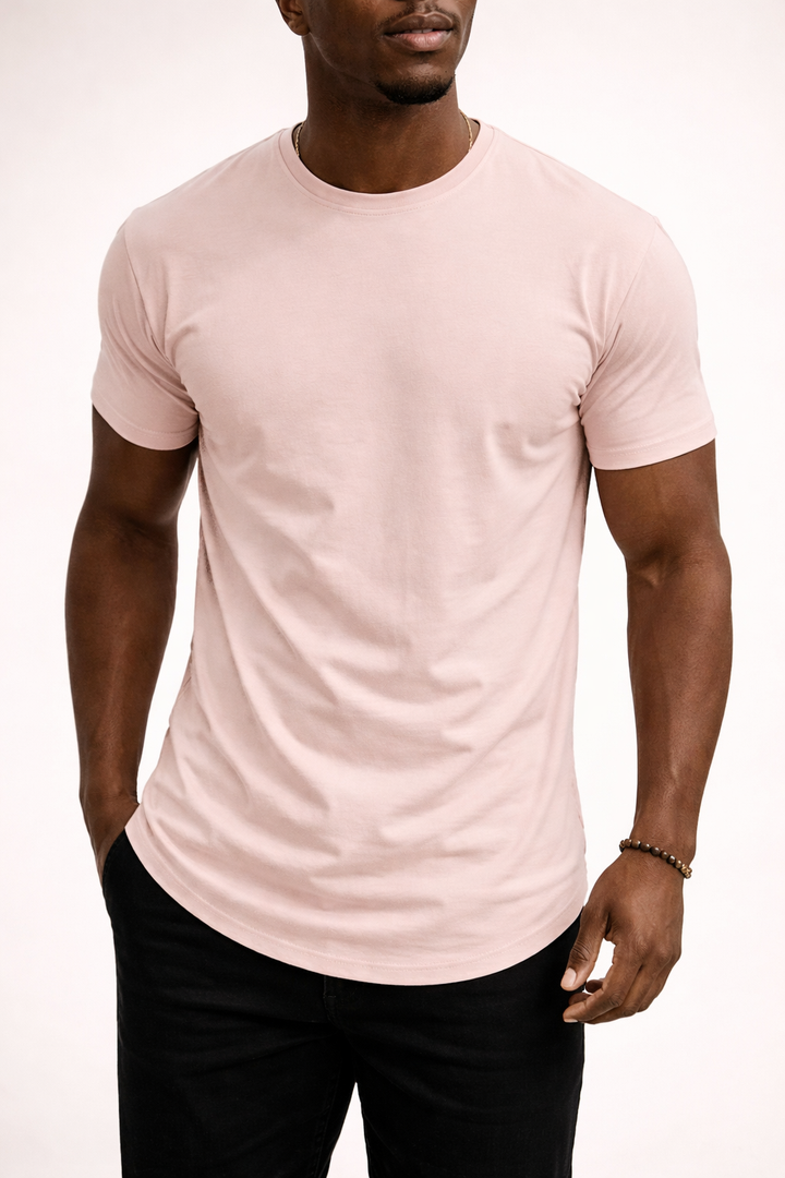 Herrars Essential Bomullsblandning T-shirt – Tidlös Stil &amp; Vardagskomfort