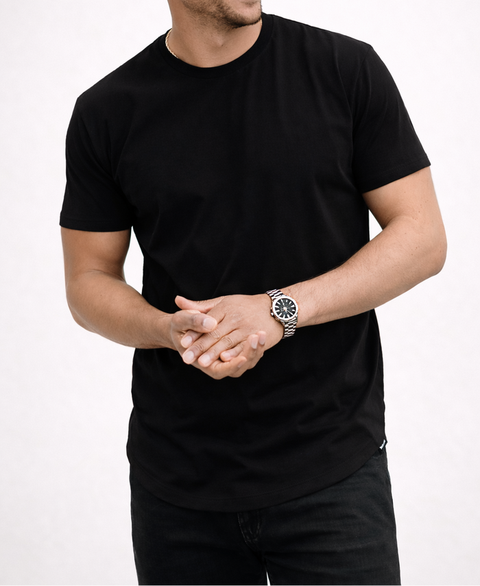 Herrars Essential Bomullsblandning T-shirt – Tidlös Stil & Vardagskomfort