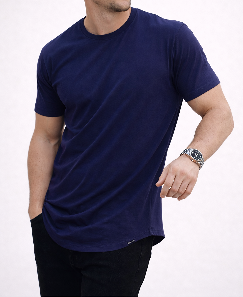 Herrars Essential Bomullsblandning T-shirt – Tidlös Stil &amp; Vardagskomfort
