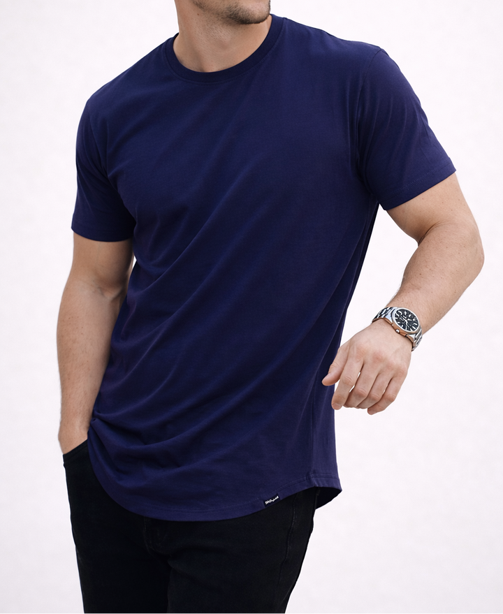 Herrars Essential Bomullsblandning T-shirt – Tidlös Stil &amp; Vardagskomfort