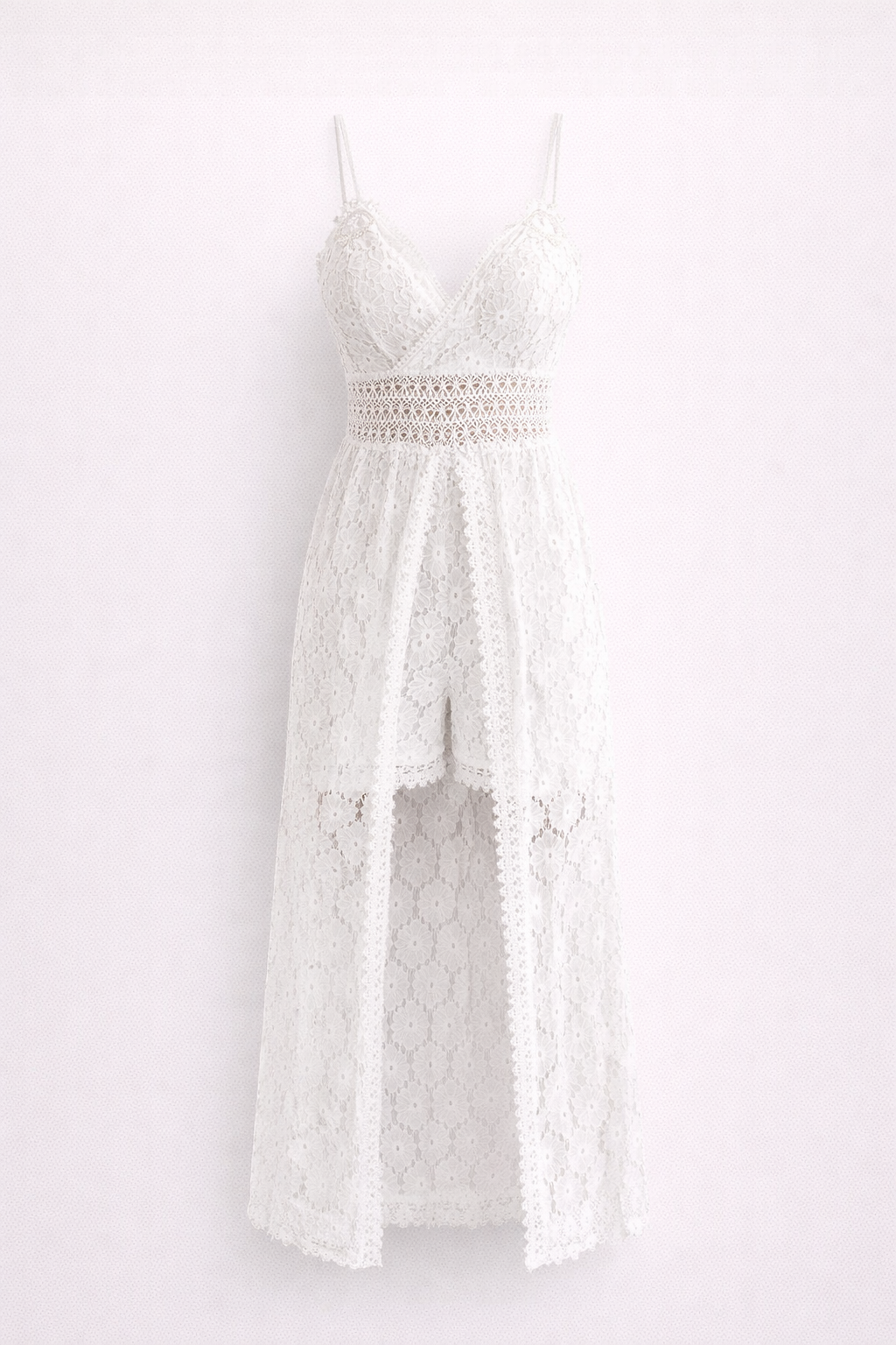 Kvinnors Sommar Spets Maxi Klänning Elegant Flödande Romantisk Design