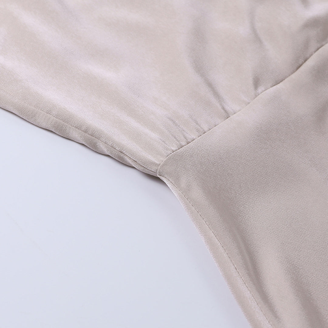 Kvinnors Eleganta Midi Klänning Spaghetti Remmar Rygglös Delad Draperad Kvälls Klädsel