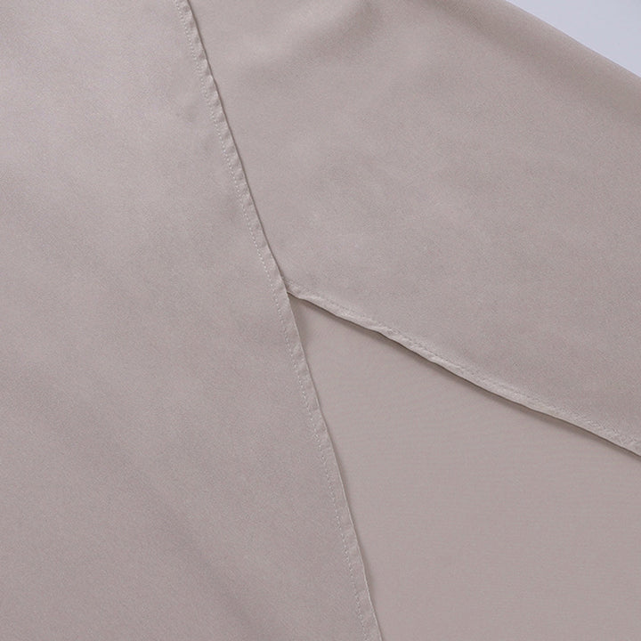 Kvinnors Eleganta Midi Klänning Spaghetti Remmar Rygglös Delad Draperad Kvälls Klädsel