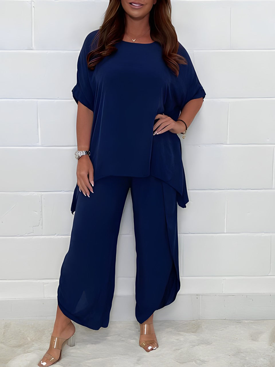 Kvinnors Oversized Lounge Co Ord Vida Byxor Set