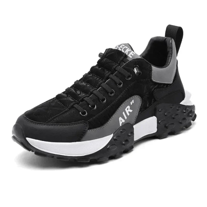 Herrarnas Chunky Sneakers med Texturerad Sula och Paneldesign för Gatan