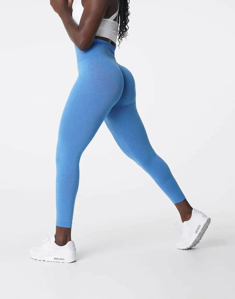 Kvinnors Högmidjade Sömlösa Leggings – Formande Scrunch Passform Aktivkläder