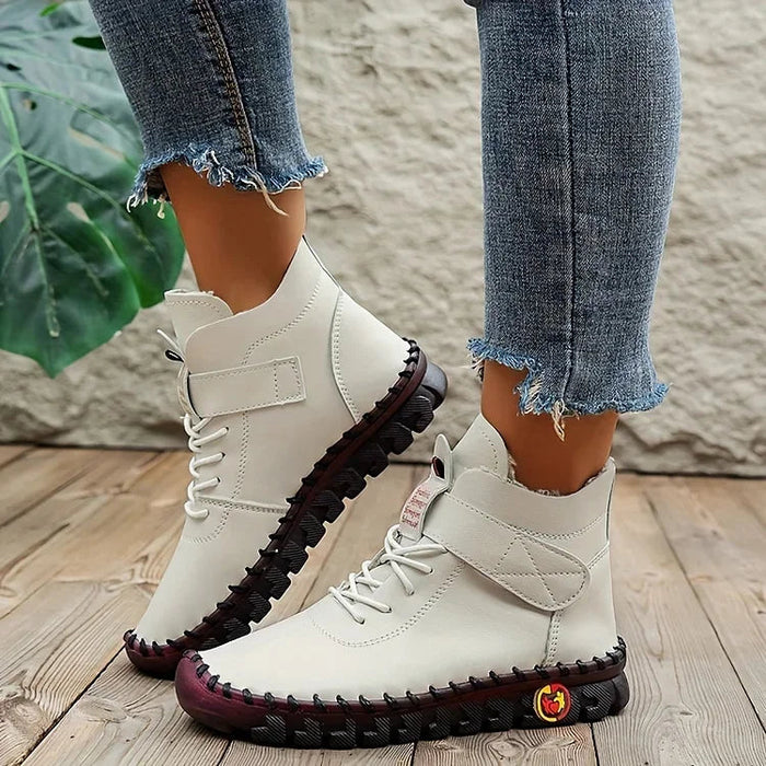 Dam Sneakerstövlar med Kardborrelås och Tjock Sula