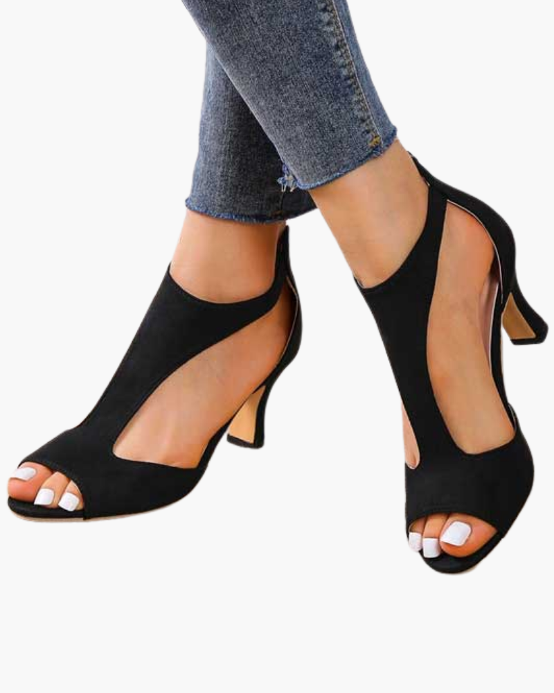 Kvinnors Öppen Tå Klackar Eleganta Rem Sandaler För Sommaren Bekväma Chic Festskor