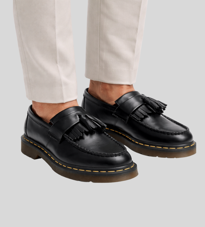 Herrarnas Loafers i Läder med Fransdetalj och Chunky Sula