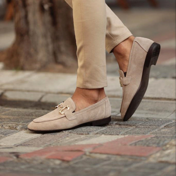 Herrens Mocka Hästbit Loafers Snygga Slip-On Formella Skor
