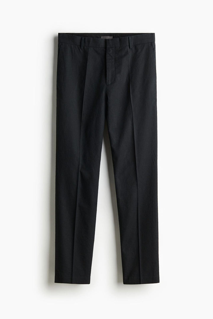 Herrarnas skräddarsydda pinstripe byxor Eleganta smart-casual byxor