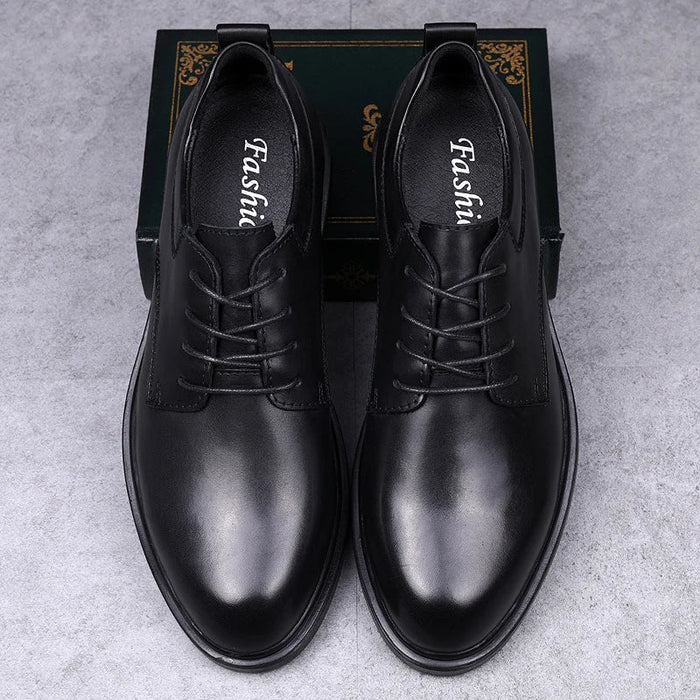 Herr Läder Chukka Boots med Snörning och Platt Sula