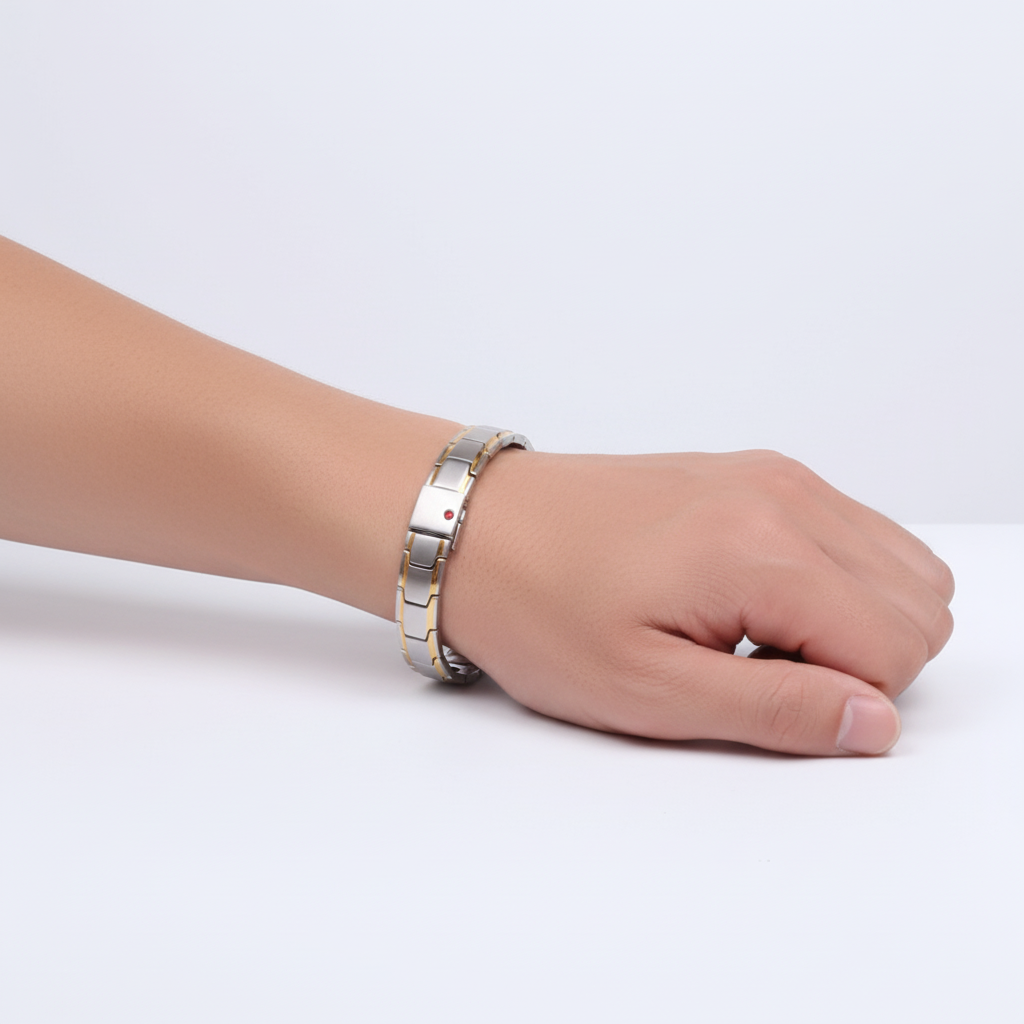 Herrars Magnetiska Armband i Rostfritt Stål – Modern Länk Smycken för Vardagsbruk