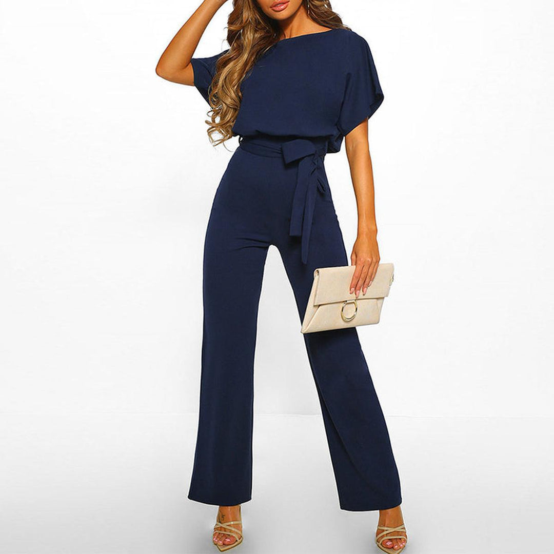 Kvinnors Vida Ben Knyt Midja Korta Ärmar Jumpsuit