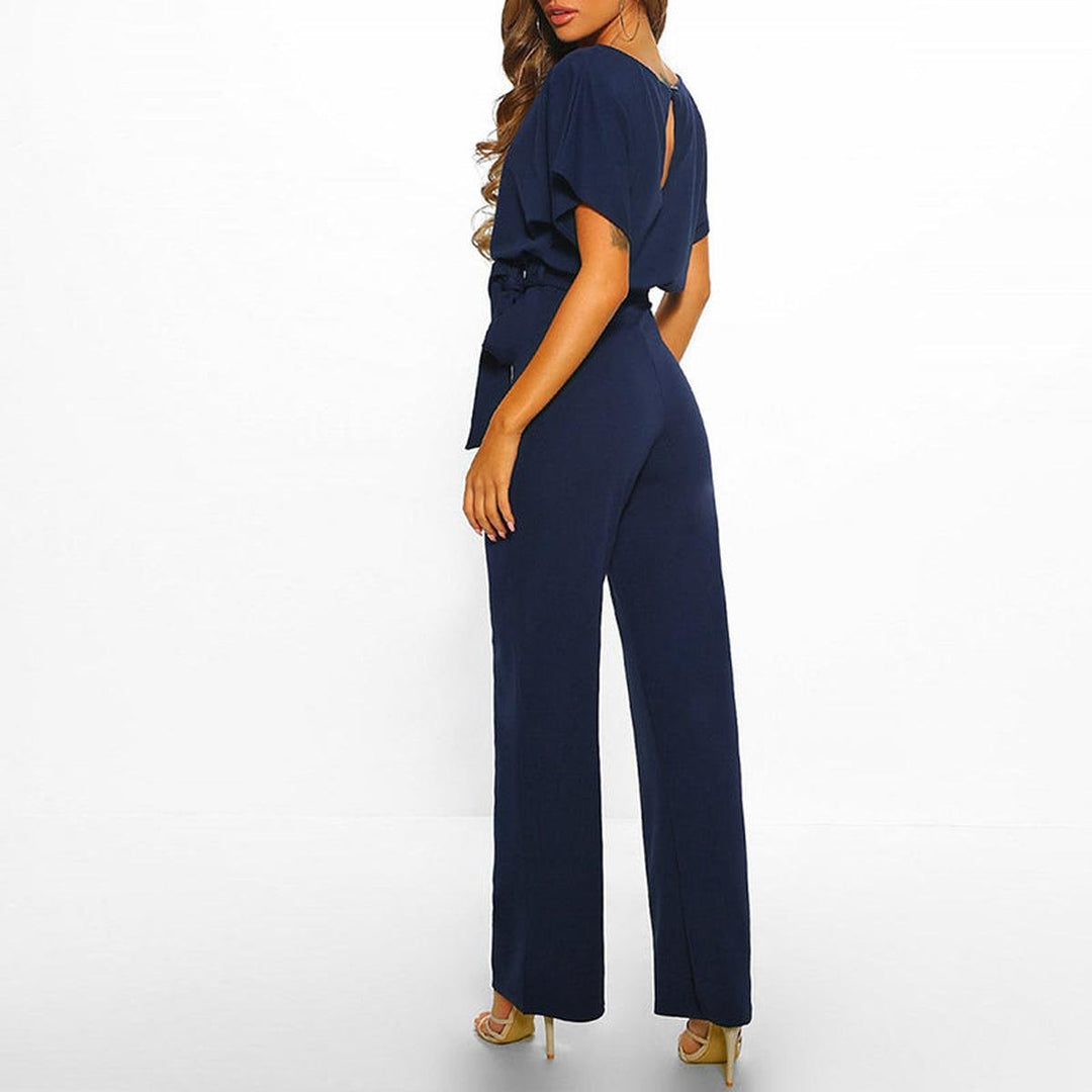 Kvinnors Vida Ben Knyt Midja Korta Ärmar Jumpsuit