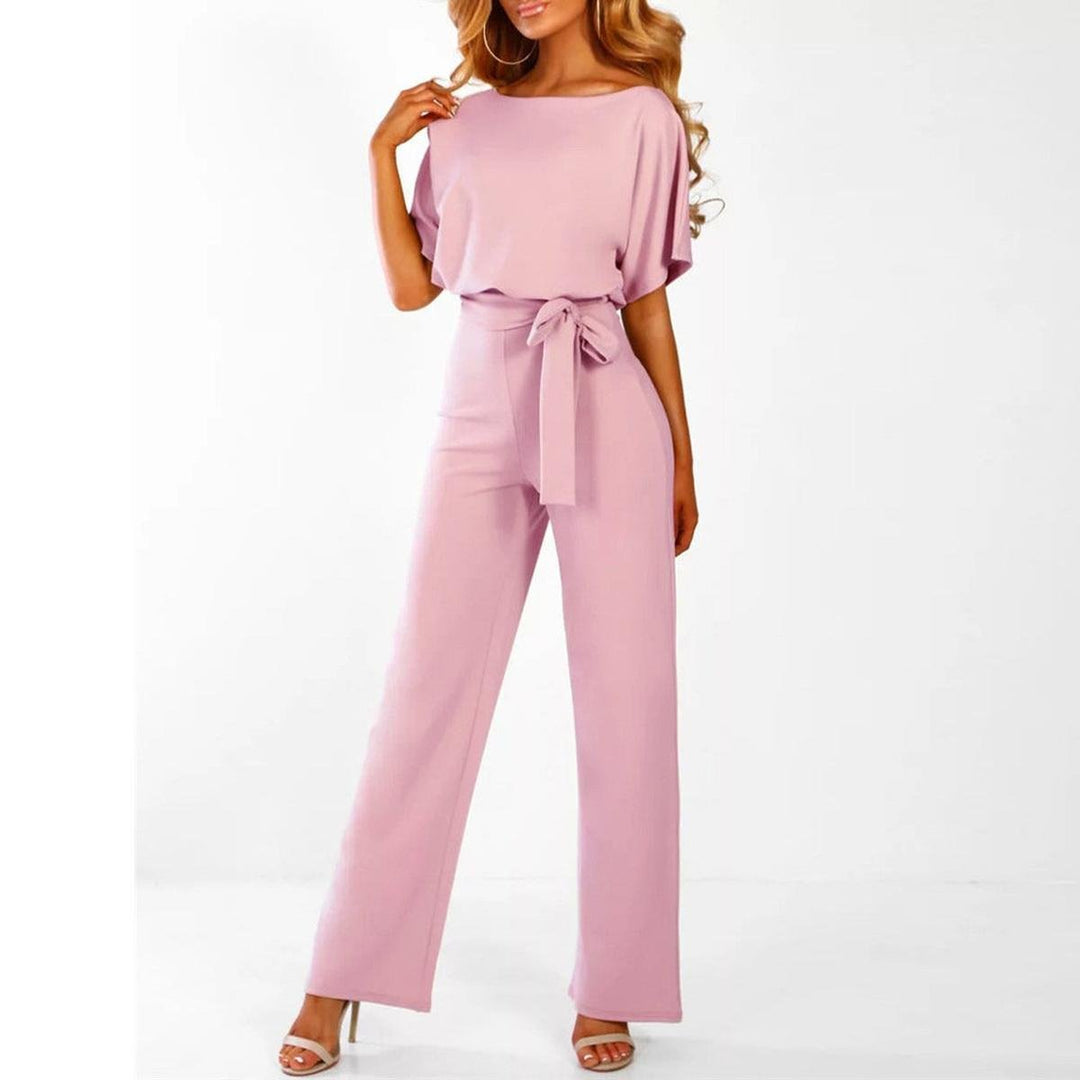 Kvinnors Vida Ben Knyt Midja Korta Ärmar Jumpsuit