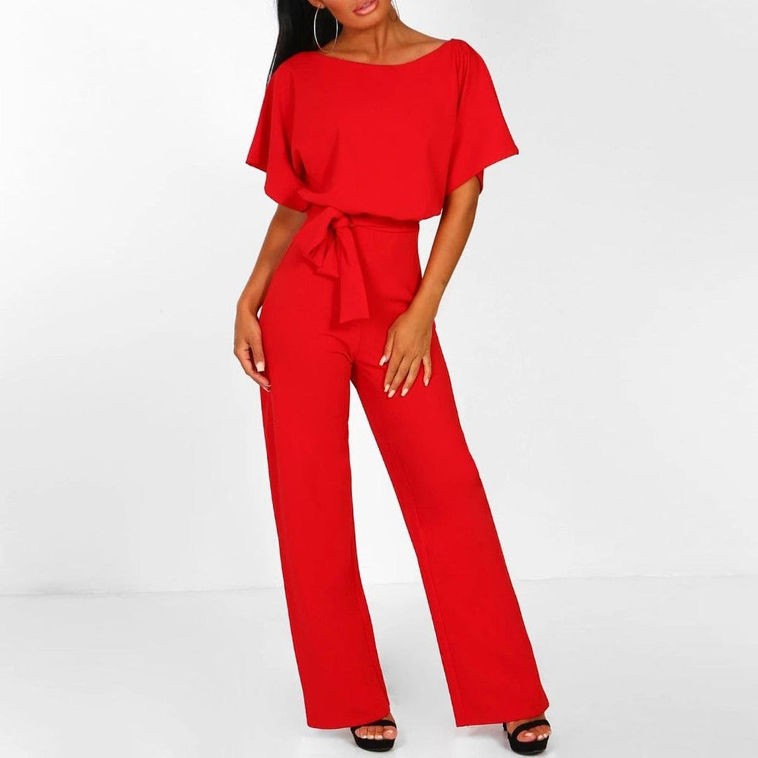 Kvinnors Vida Ben Knyt Midja Korta Ärmar Jumpsuit