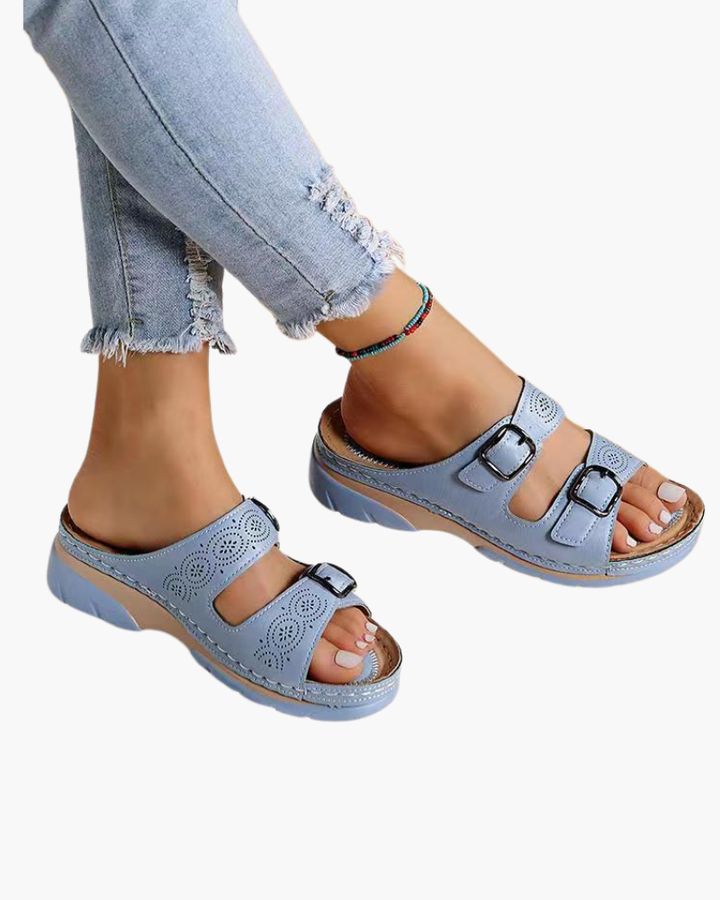 Kvinnors Eleganta Sandaler Andningsbara Justerbara Bekväma Sommar Skor Tidlös Vardaglig Stil