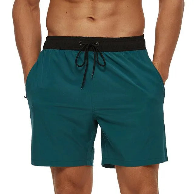 Herrars Dragsko Simshorts Enkel Strandpassform för Varje Dag