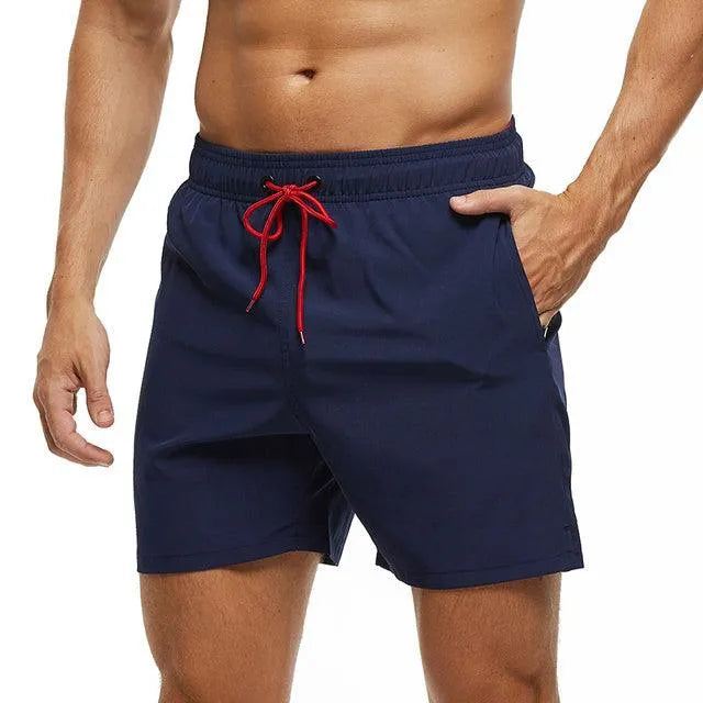 Herrars Dragsko Simshorts Enkel Strandpassform för Varje Dag