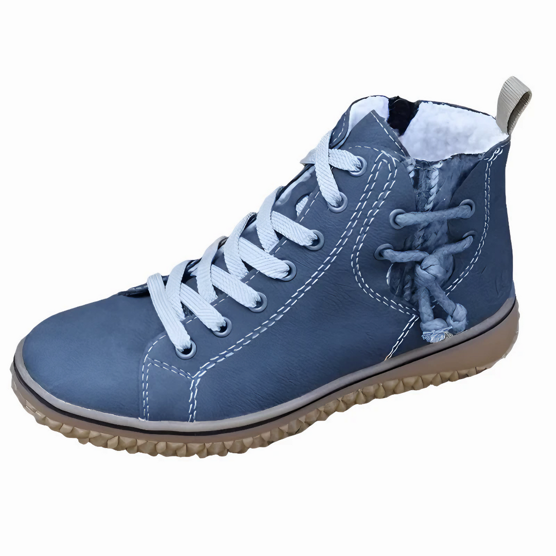 Kvinnors Kontraststygna Höga Sneakers