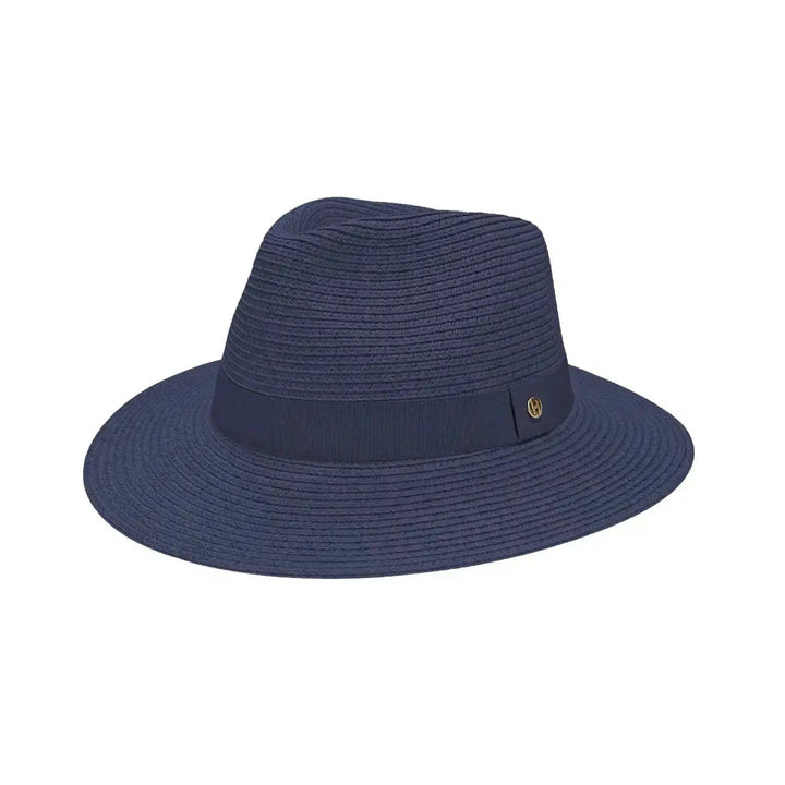 Kvinnors Vävd Fedora Solhatt med Ribbdesign