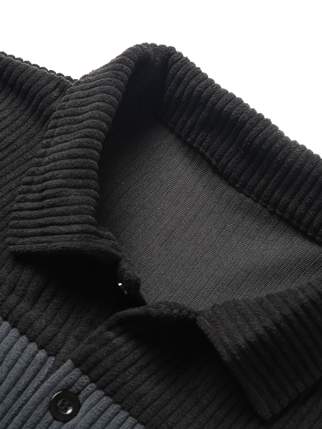 Herrarnas Corduroy Polo Sweatshirt – Avslappnad Retro Lager för Höst och Vinter