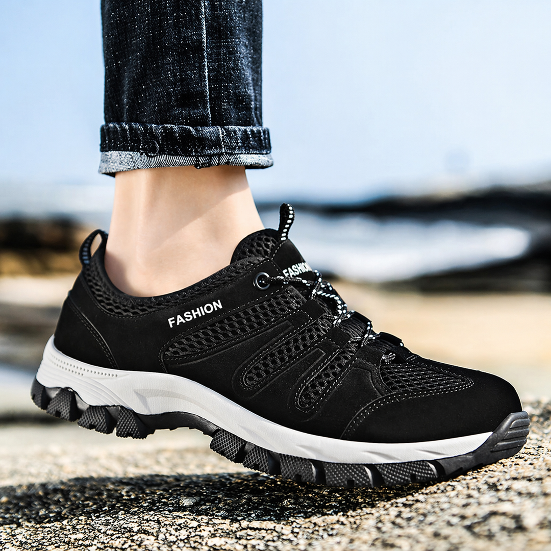 Kvinnors Trail Grip Sneakers med Mesh-paneler