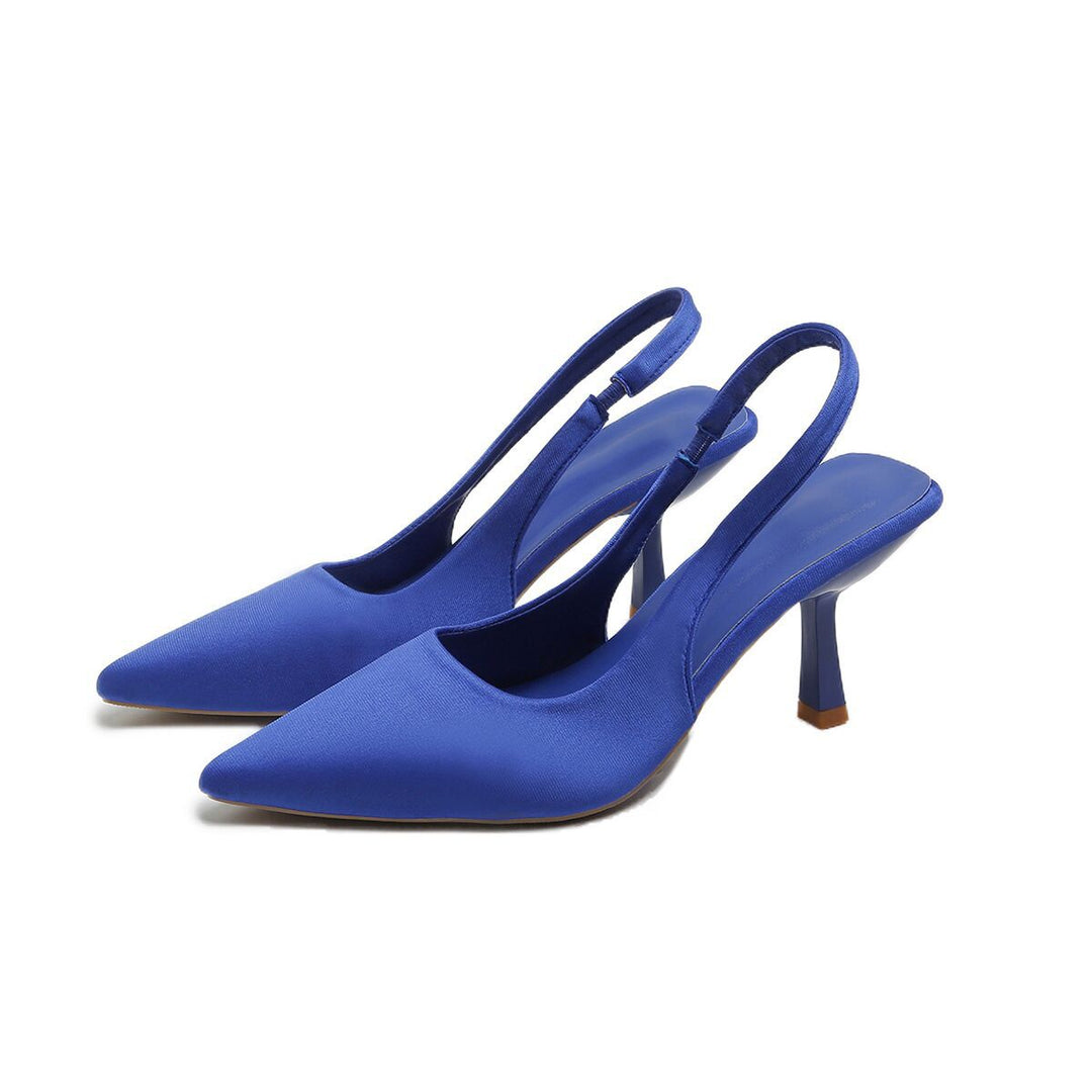 Kvinnors Spetsiga Slingback Pumps Eleganta Låga Klackskor