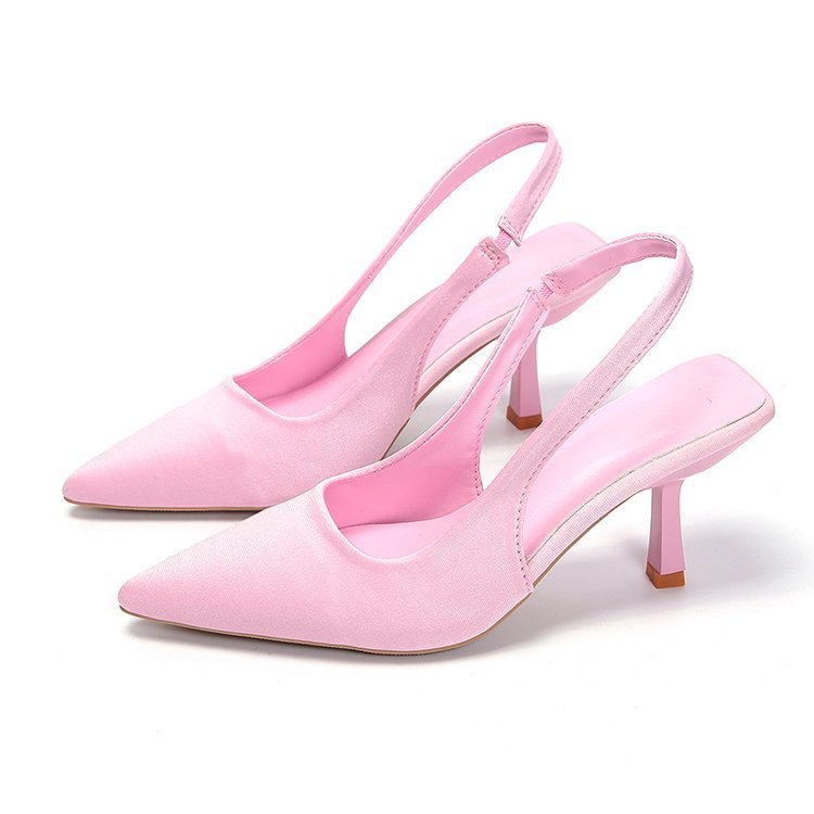 Kvinnors Slingback Pumps Spetsig Tå Låg Klack Skor