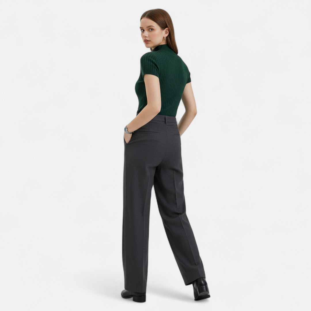Valmonti | Damstickad Blus – Kortärmad Turtleneck Elegans