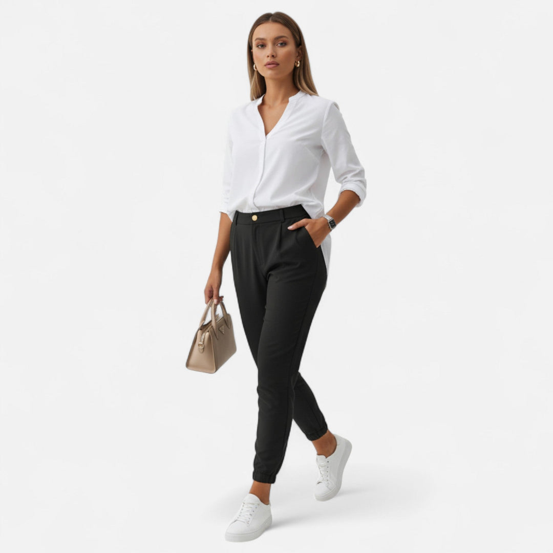 Valmonti | Dambyxor – Högmidjade Slim-Fit Elegans