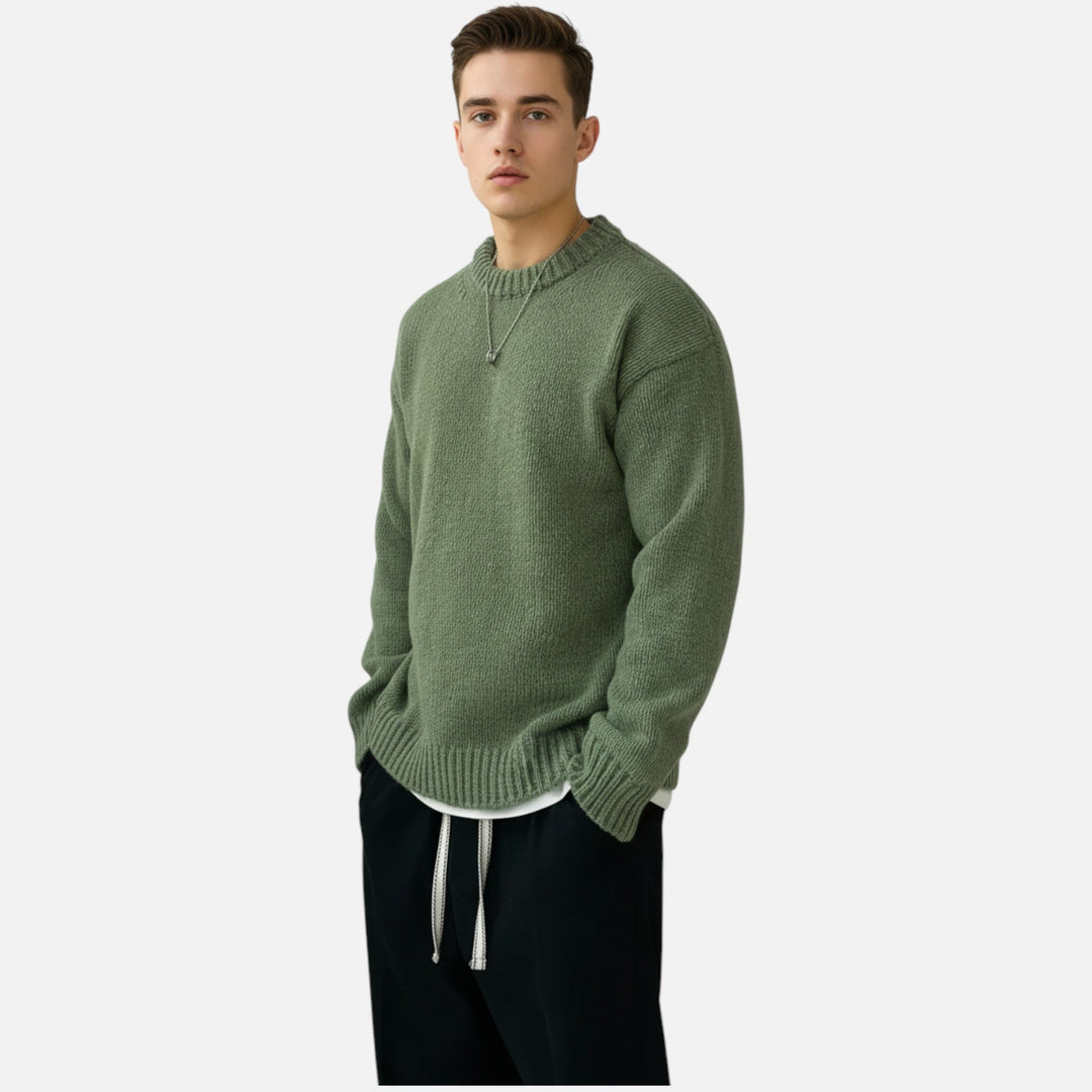 Valmonti | Herrs Solid Crew Neck Pullover