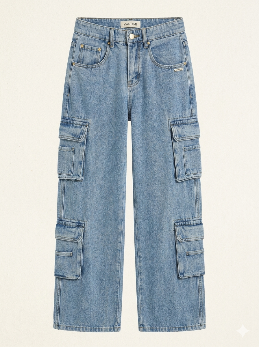 Kvinnors Cargo Jeans Vida Ben Utility Fickbyxor