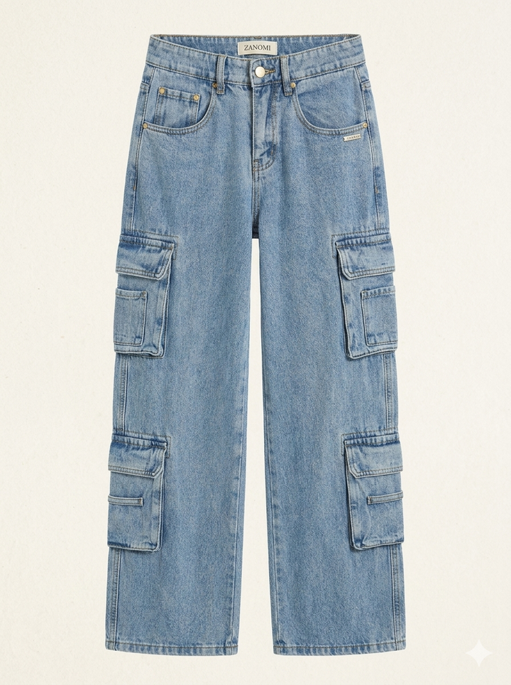 Kvinnors Cargo Jeans Vida Ben Utility Fickbyxor
