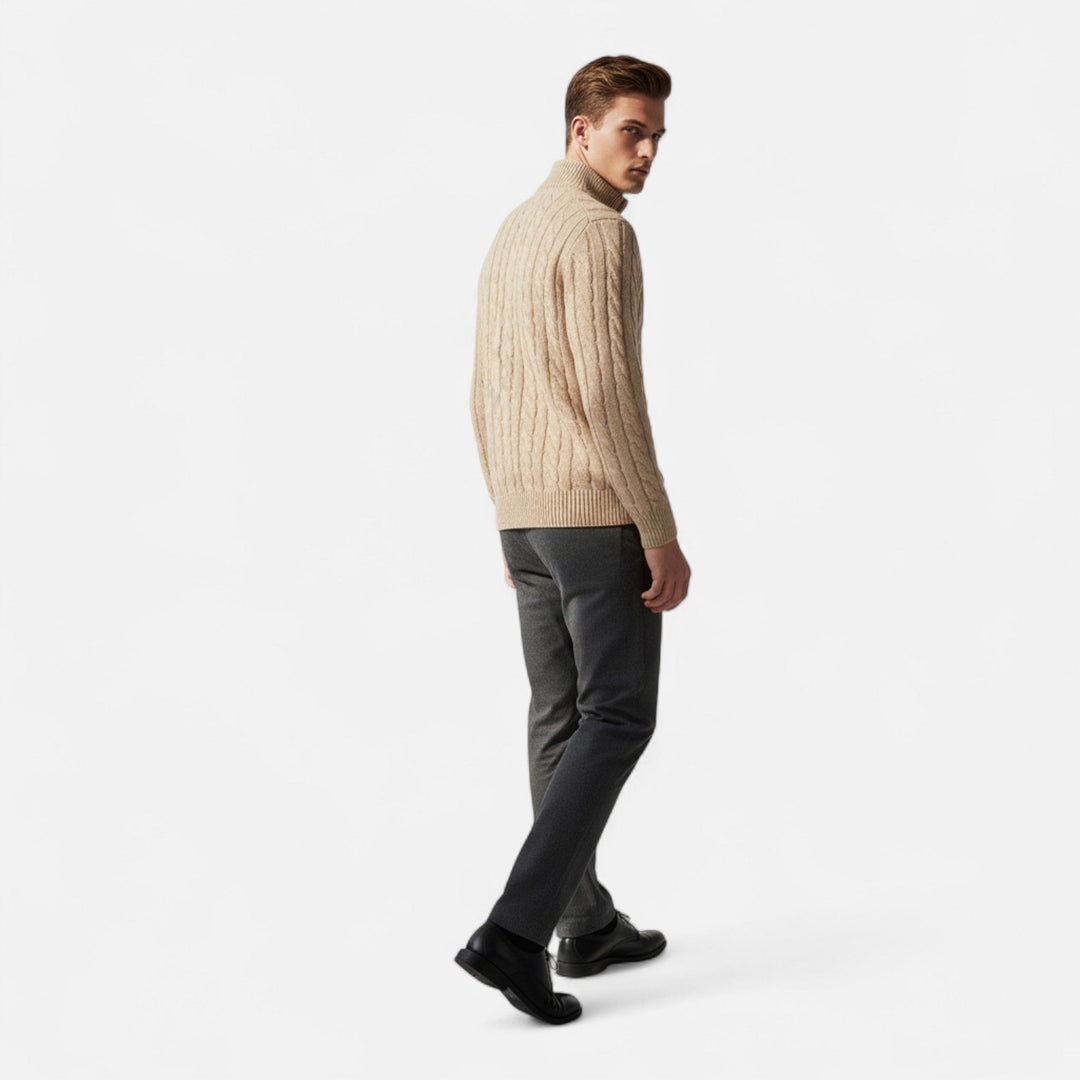Valmonti | Herrens Old Money Tröja – Tidlös Halv-Zip Klassiker