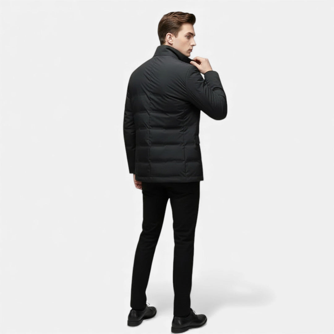 Valmonti | Herrs Puffer Dunfylld Vinterjacka – Kviltad Kappa