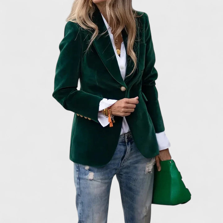 Kvinnors skräddarsydda blazer med en knapp – Smart kontorslager för alla säsonger